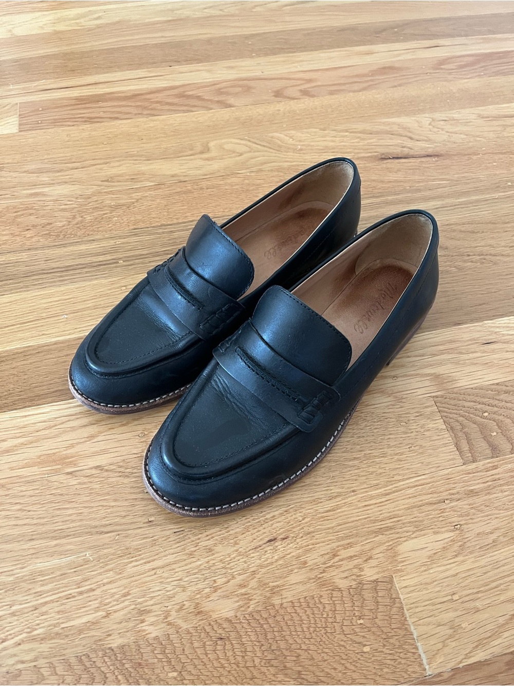 Madewell Women’s Black Leather Penny Loafers 6.5